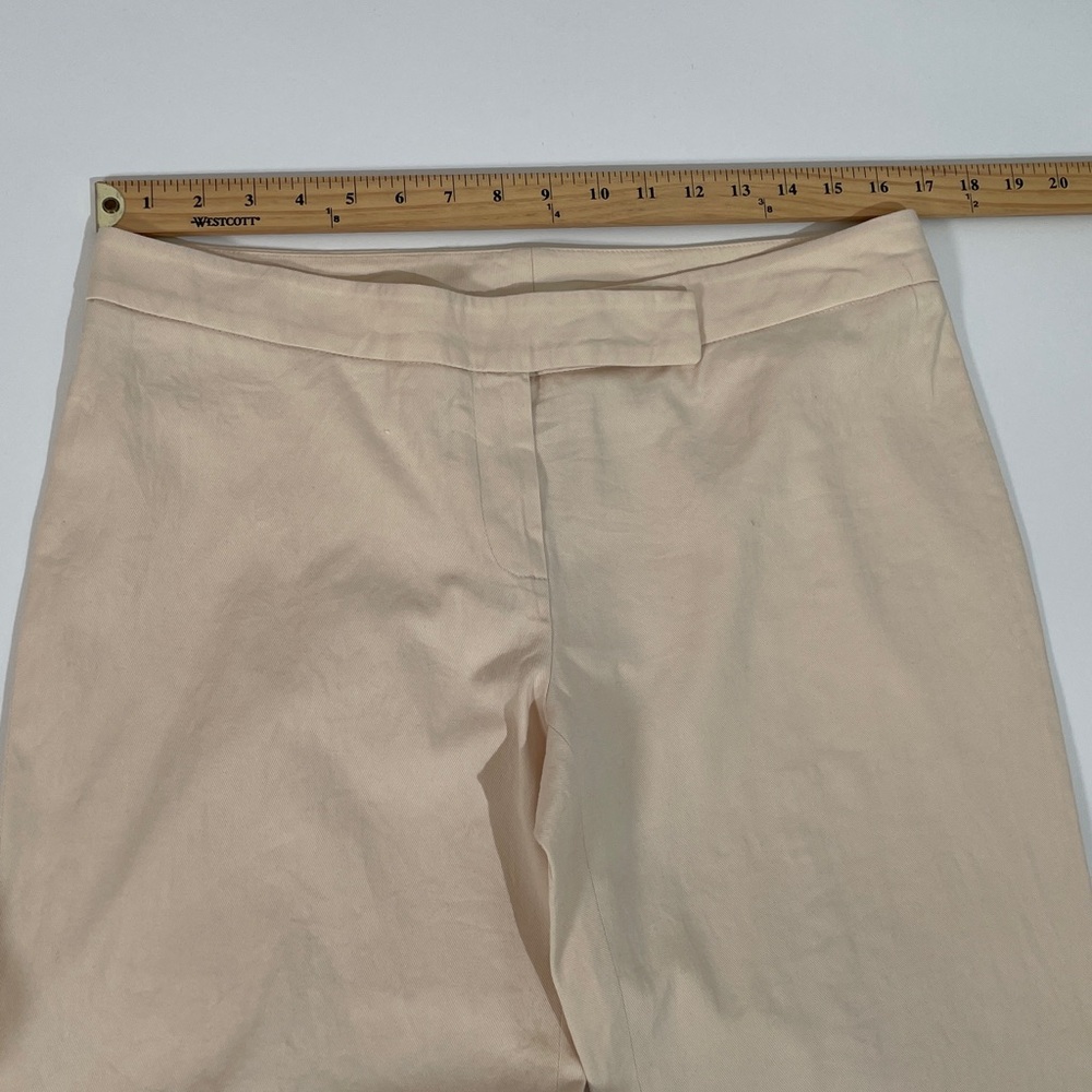 Valentino Roma Trouser Pants Size 12 lightweight Cotton Flare Cream - Picture 6 of 10